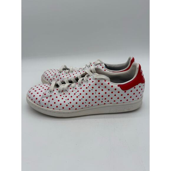 RARE🔥 Adidas Pharrell Stan Smith White Polka Dot Leather Men's Shoes 10 B25401 - Picture 4 of 6